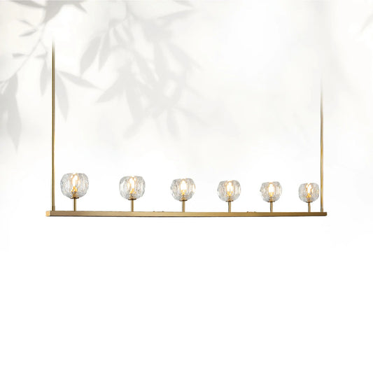 Boule Do Cristal Glass Linear Chandelier