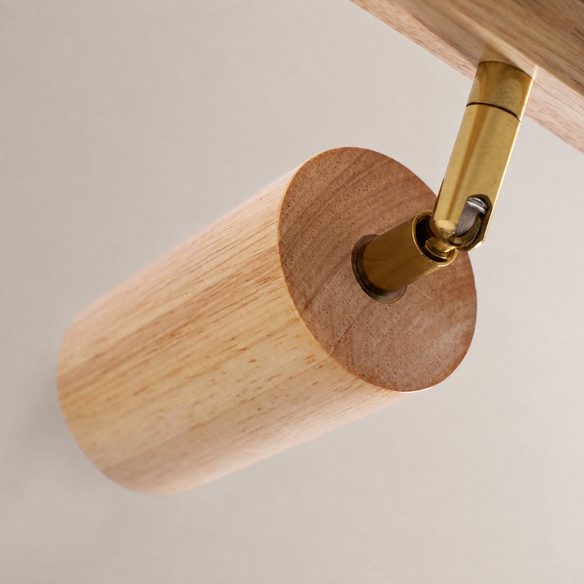 Natural Wood Beam Light Spotlight, L 5.1~47.2-Inch x H 8.7-Inch, Wood, Warm Light for Living Room & Bedroom