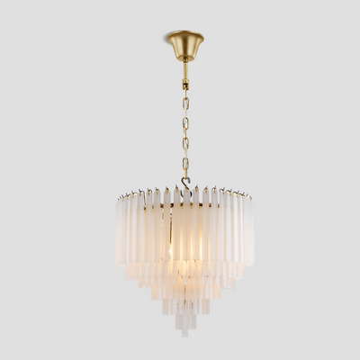 Bethel 3-Tier Glass Round Chandelier 24"