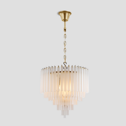 Bethel 3-Tier Glass Round Chandelier 24"