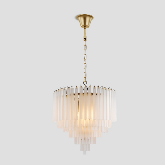 Bethel 3-Tier Glass Round Chandelier 24"