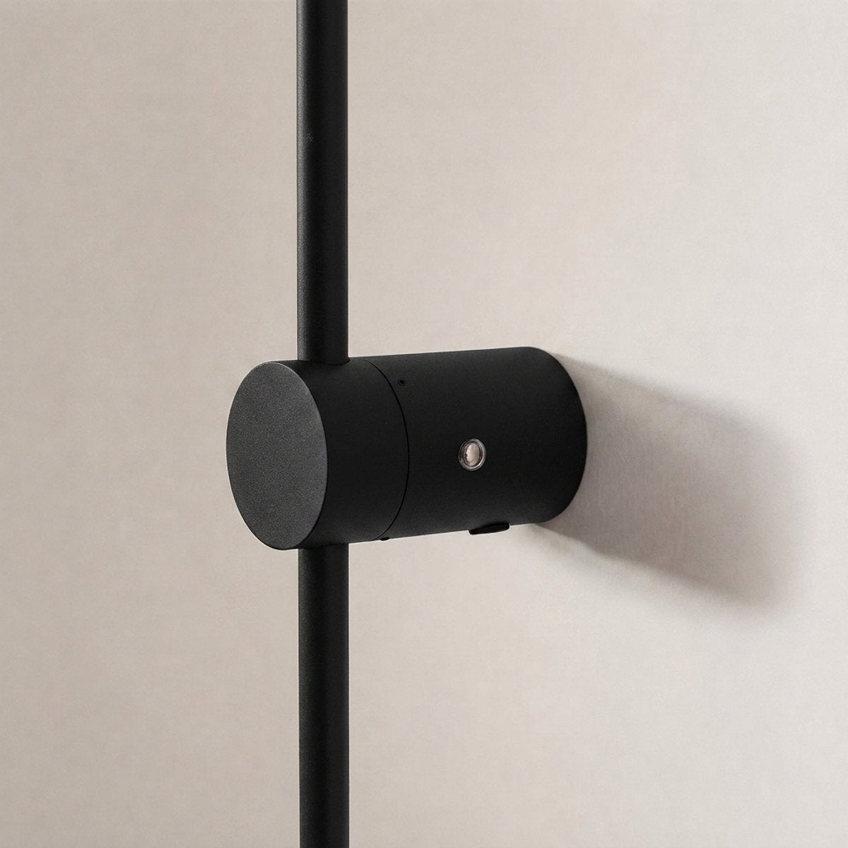 Linear LED Rechargeable Wall Lamp, 2.3-Inch x H 23.6~47.2-Inch, Black, Three-Color Light & USB Charging for Bedroom & Living Room