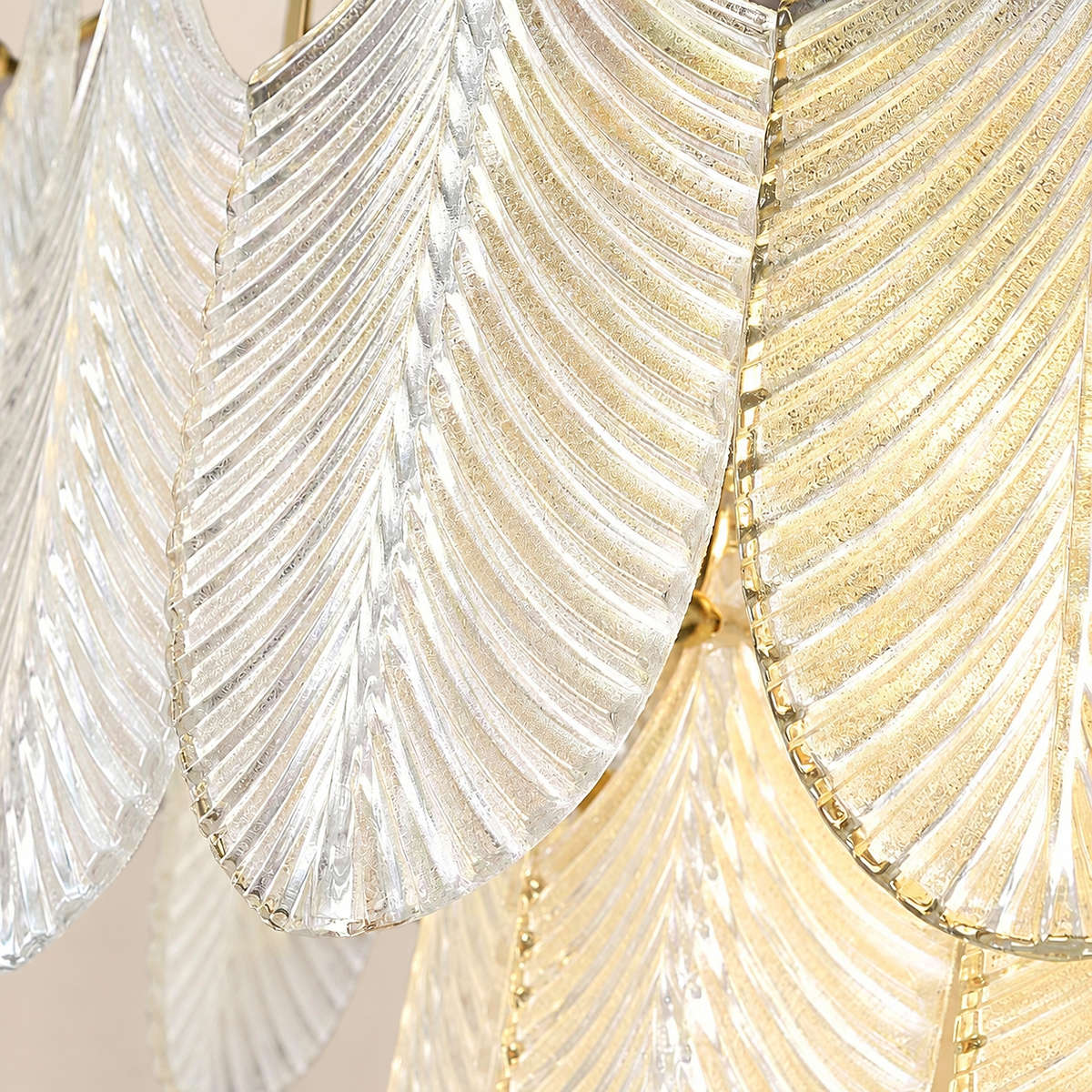 Clear Glass and Brass Wall Sconce
