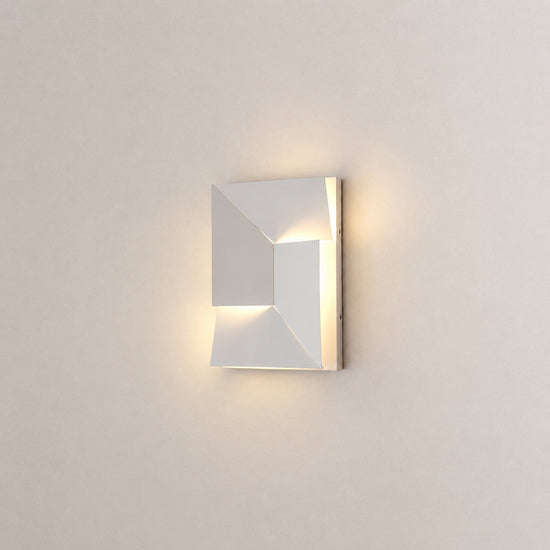 Shadows Grand Wall Lamp, L 11.8-Inch, White & Wired version, Wired & Warm Light for Living Room