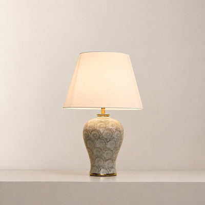 Terracotta Circular Motif Table Lamp