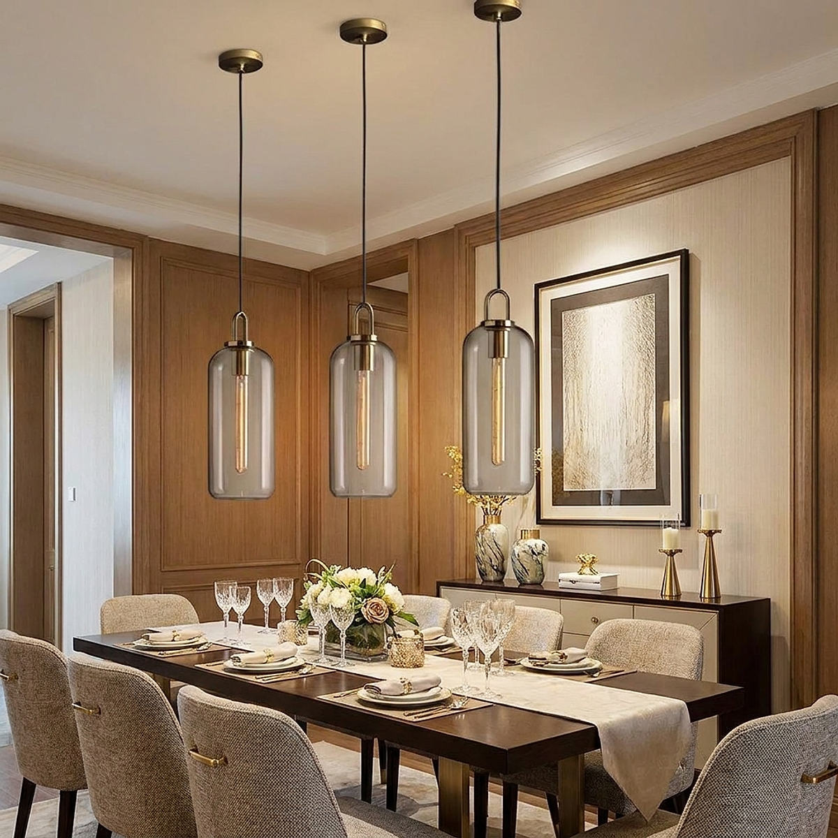 Minimalist Artisan Glass Pendant Light