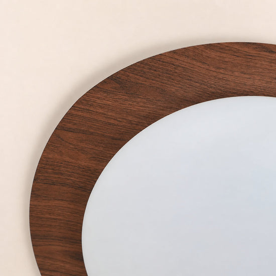 Pebble Metal Ceiling Light, 11.8~22.8-Inch x H 3.1-Inch, Artistic Walnut Grain Effect, Triac Warm Dimming for Living Room