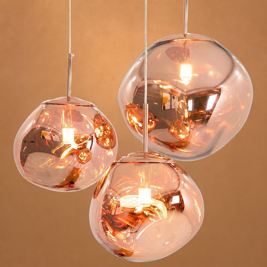 Modern Lava Pendant Light, 7-18.9-Inch, Gold for Dining Room & Living Room