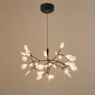 Firefly-Glow Black LED Branch Chandelier