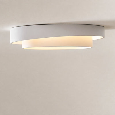 Melody Ceiling Light, 15.7-Inch x H 5.5-Inch, White, Warm Light for Living Room & Bedroom