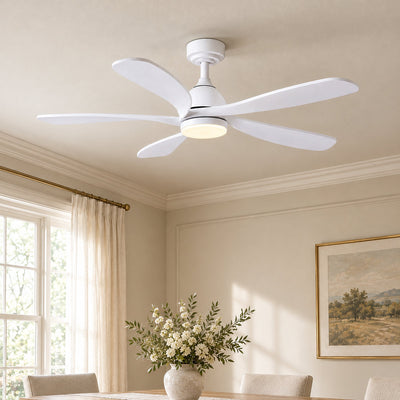 52-Inch Dimmable LED Wood Ceiling Fan