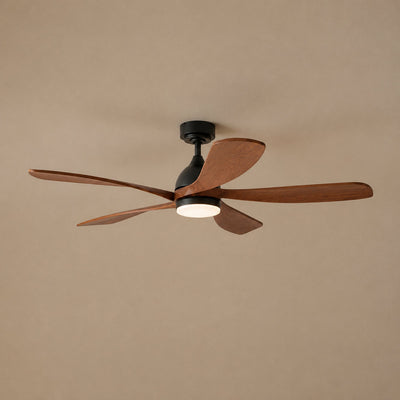 52-Inch Dimmable LED Wood Ceiling Fan