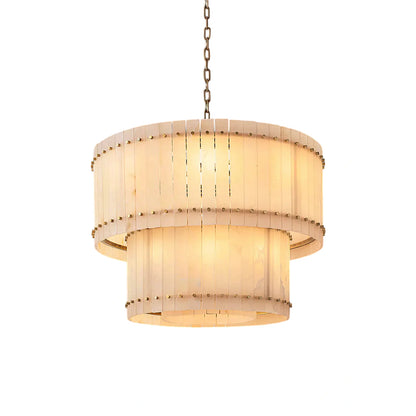 Sant Marco Alabaster Round Tiered Chandelier