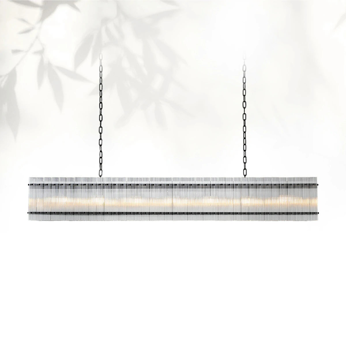 Sun Marcus Glass Rectangle Chandelier 54", 72"