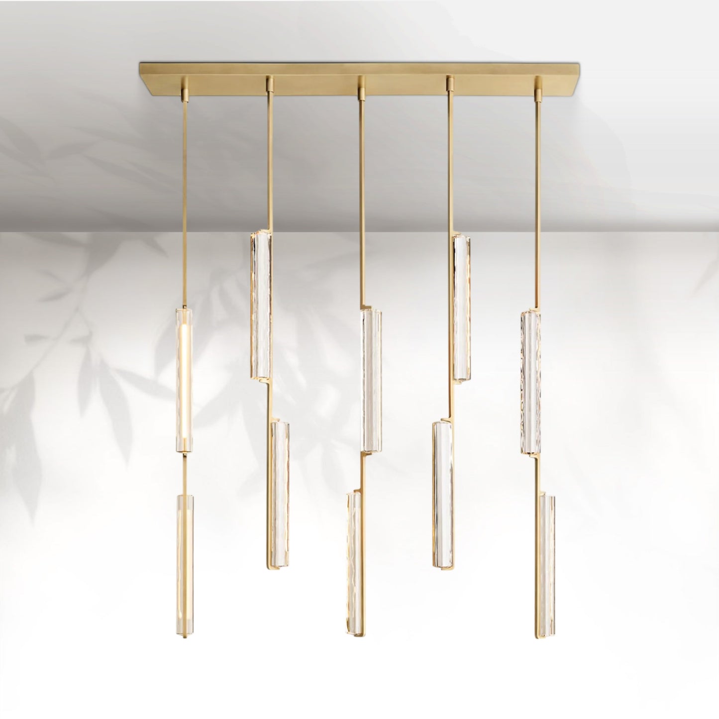 Aedubon Crystal Linear Chandelier 54"