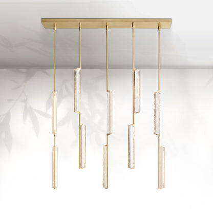 Aedubon Crystal Linear Chandelier 54"