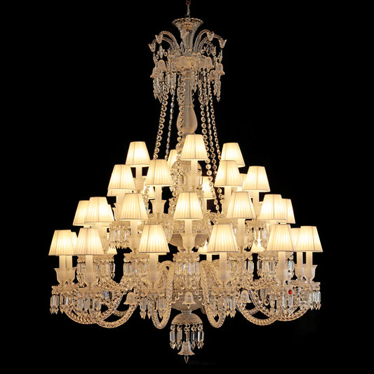 36 Lights Crystal Lighting with Lampshades