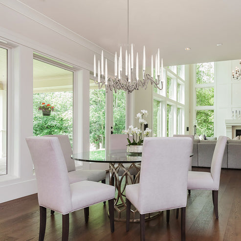 Pezzo Crystal Round Chandelier D33'' 47'' 55''