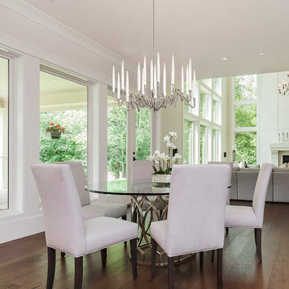 Pezzo Crystal Round Chandelier D33'' 47'' 55''