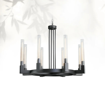 Cannel Glass Round Chandelier