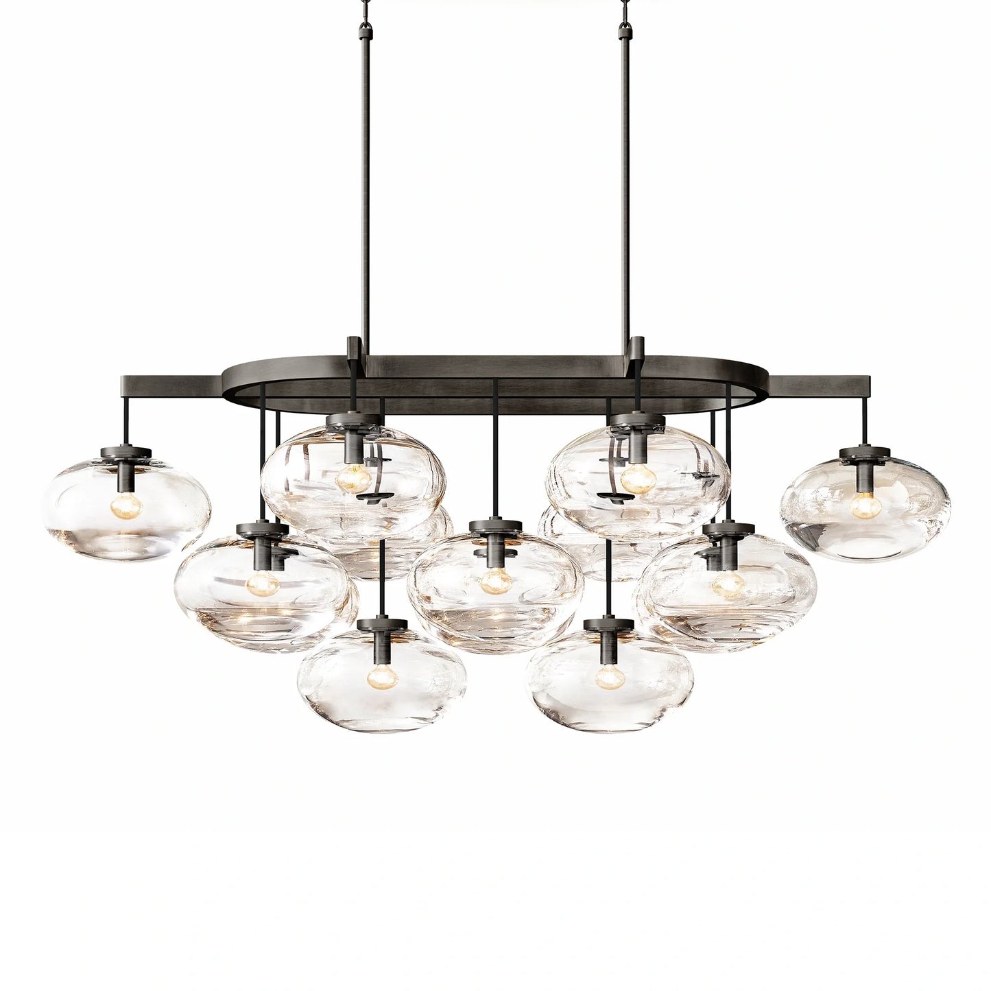 Aurum Clear Glass Linear Chandelier