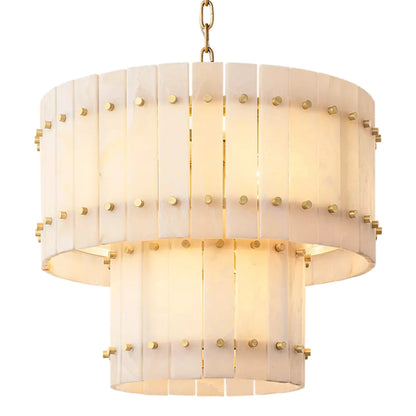 Sant Marco Alabaster Round Tiered Chandelier