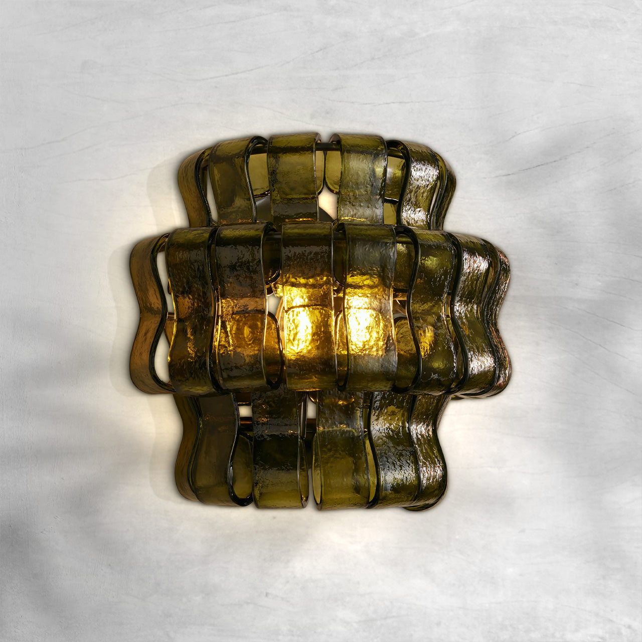 Luster Gaze Lumina Sculpted Glass Wall Sconce - Background Shot