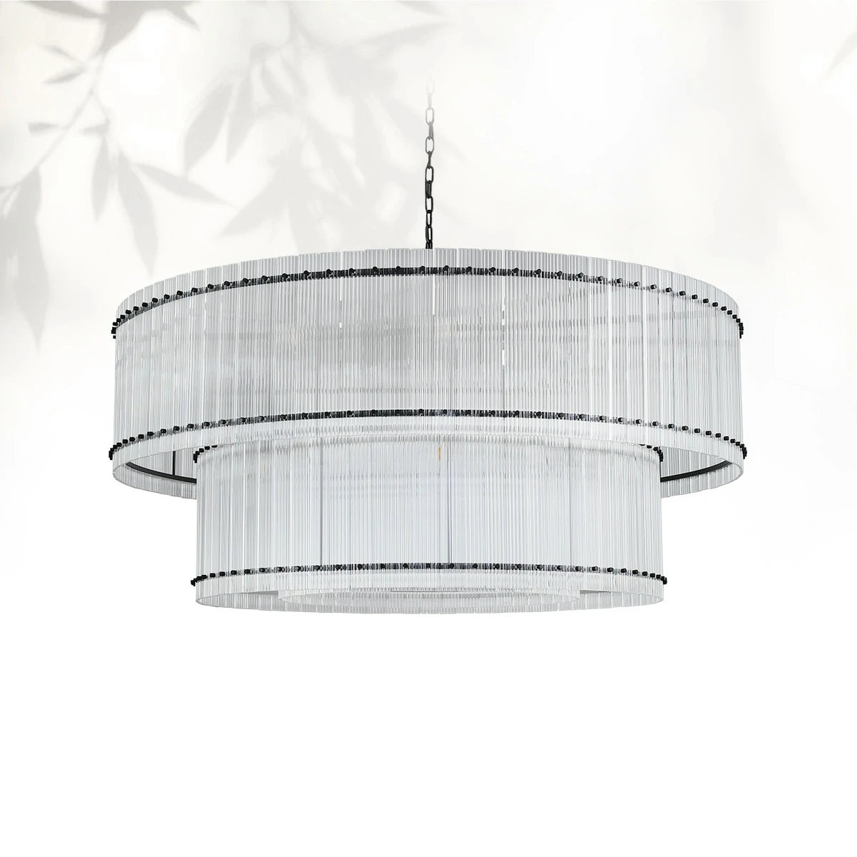 Sun Marcus Two-Tier Glass Round Chandelier 22", 37", 48", 60"
