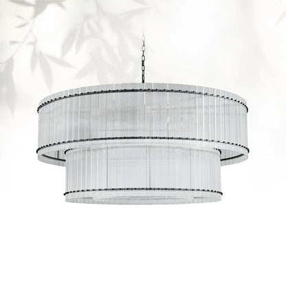 Sun Marcus Two-Tier Glass Round Chandelier 22", 37", 48", 60"
