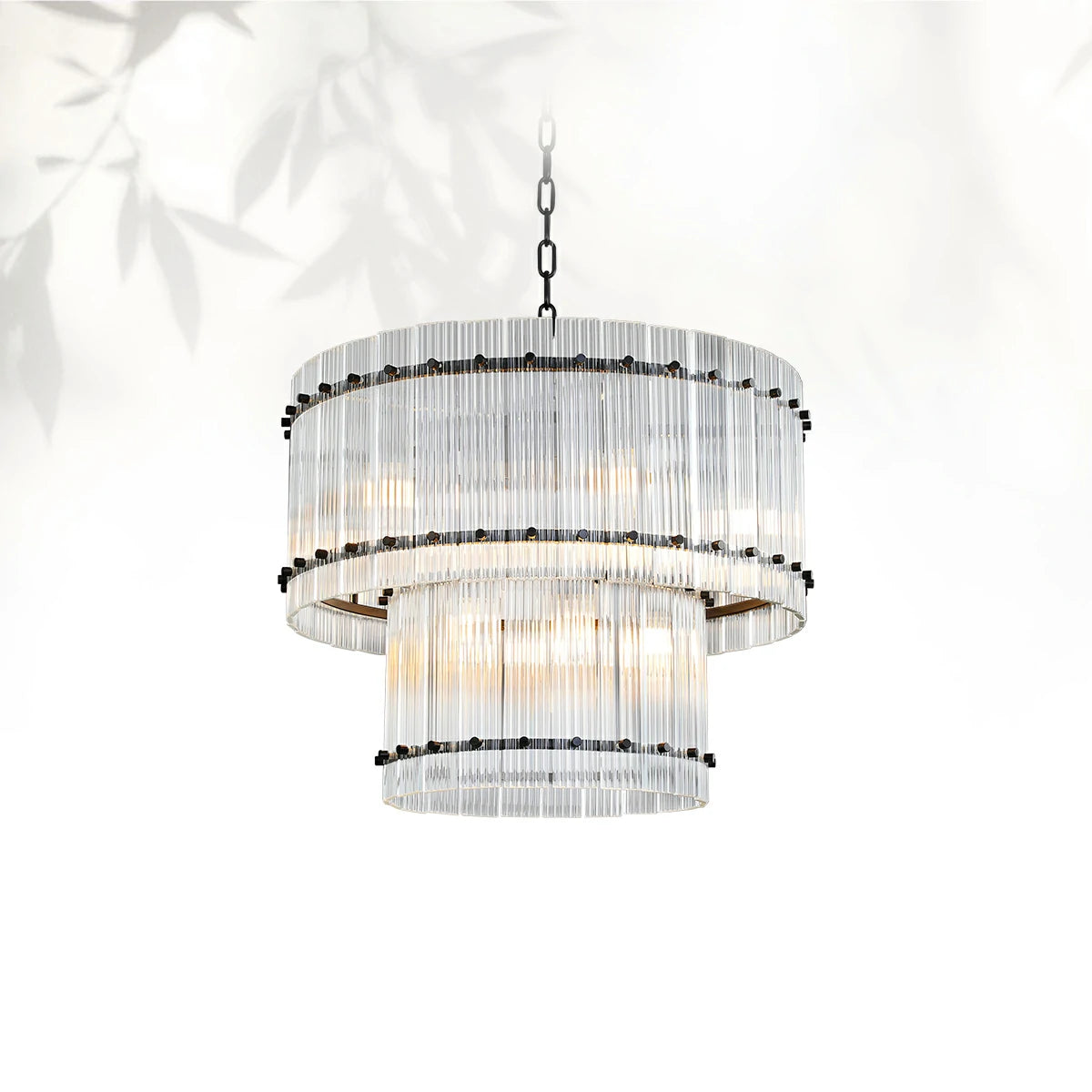 Sun Marcus Two-Tier Glass Round Chandelier 22", 37", 48", 60"