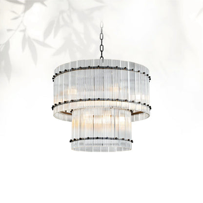 Sun Marcus Two-Tier Glass Round Chandelier 22", 37", 48", 60"