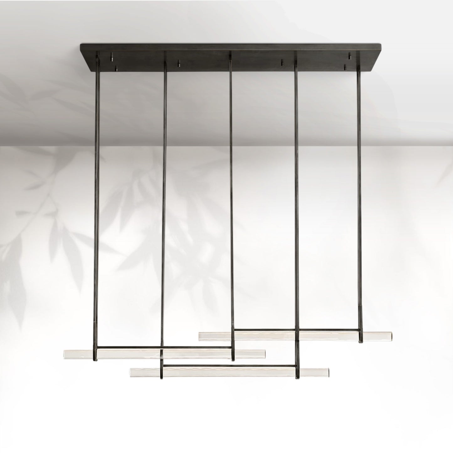 Aedubon Crystal Triple Bar Linear Chandelier