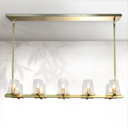Paricia Glass Linear Chandelier 49"60"