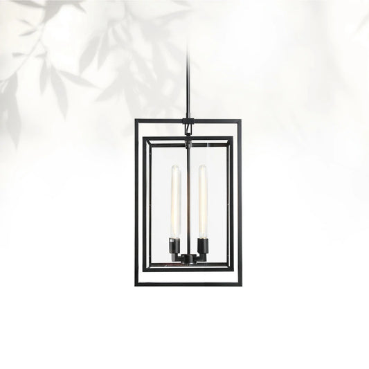 Bickman Glass Lantern Modern Pendant 26"34"