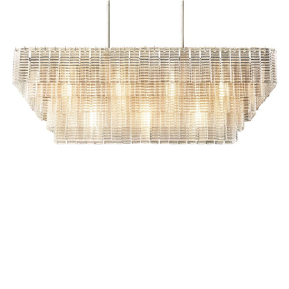 Mirene Glass Rectangular Chandelier 59"