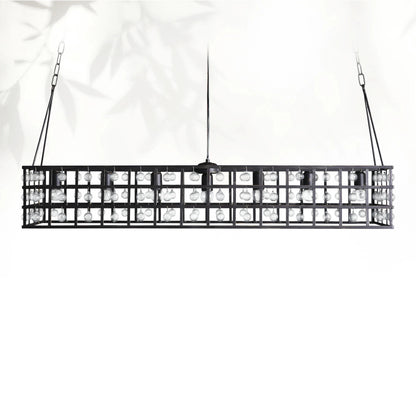 La Cage Rectangular Chandelier 7 Light