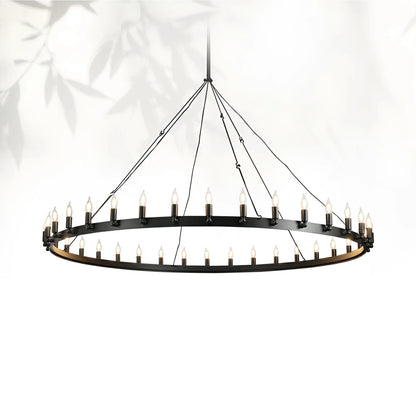 Camins Vintage Candelabra Round Chandelier
