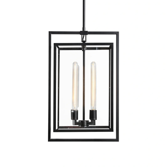 Baker Glass Lantern Modern Pendant 26"34"
