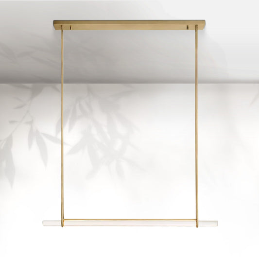 Aedubon Crystal Single Bar Linear Chandelier 60"