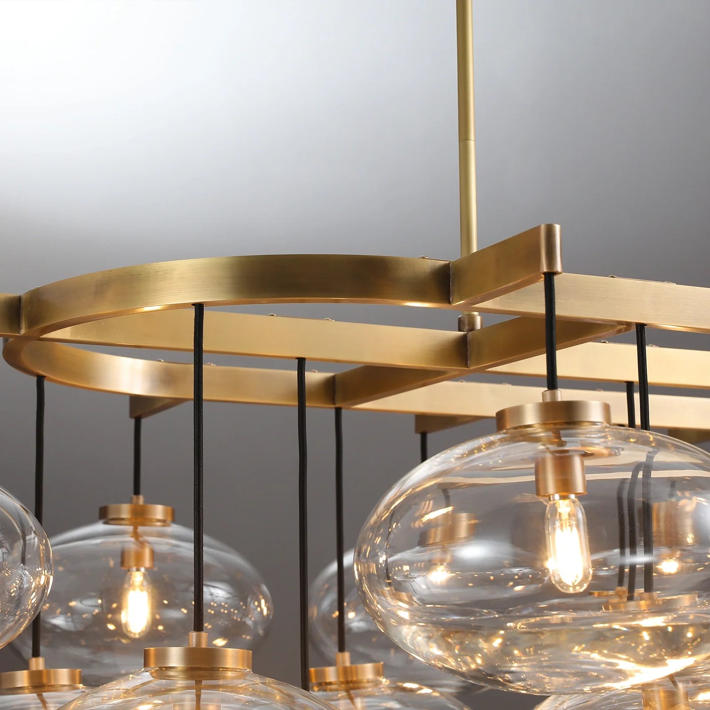 Aurum Clear Glass Linear Chandelier