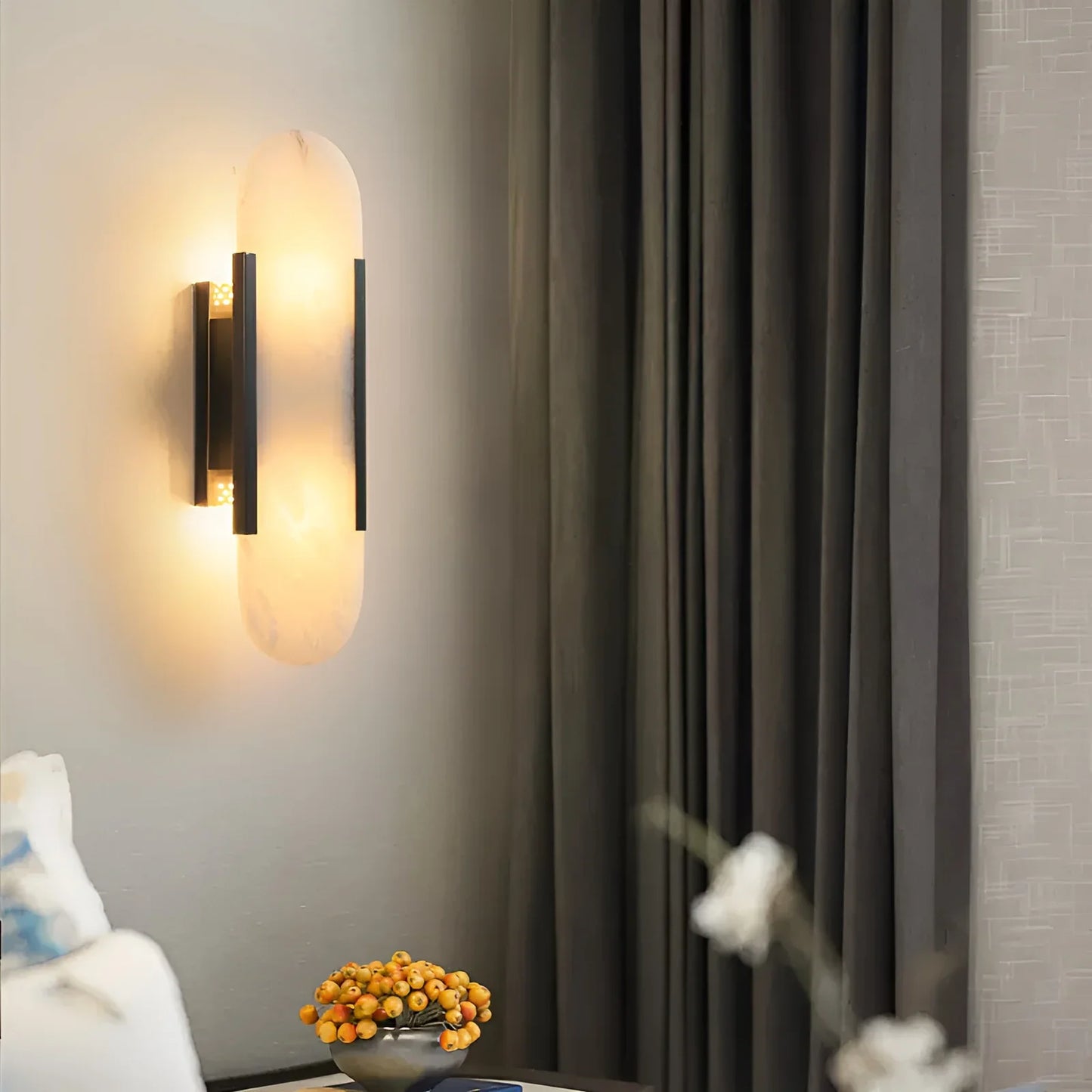 Modern Belange Elongated Alabaster Wall Lamp