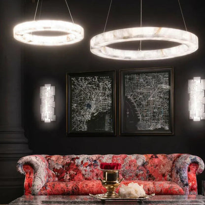 Rivaga Calcite Round Chandelier