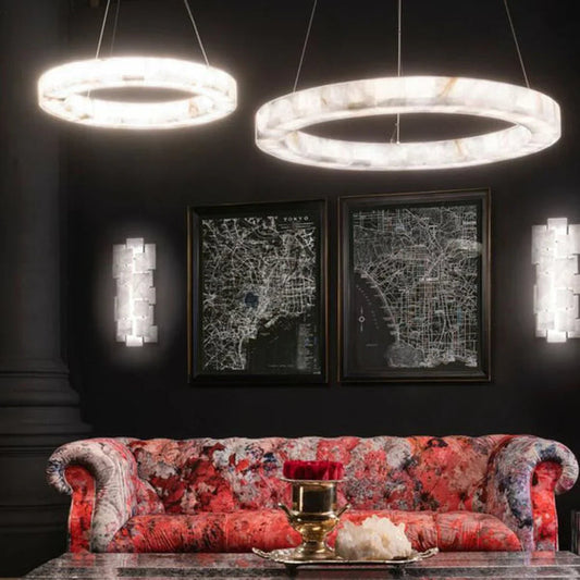 Rivaga Calcite Round Chandelier