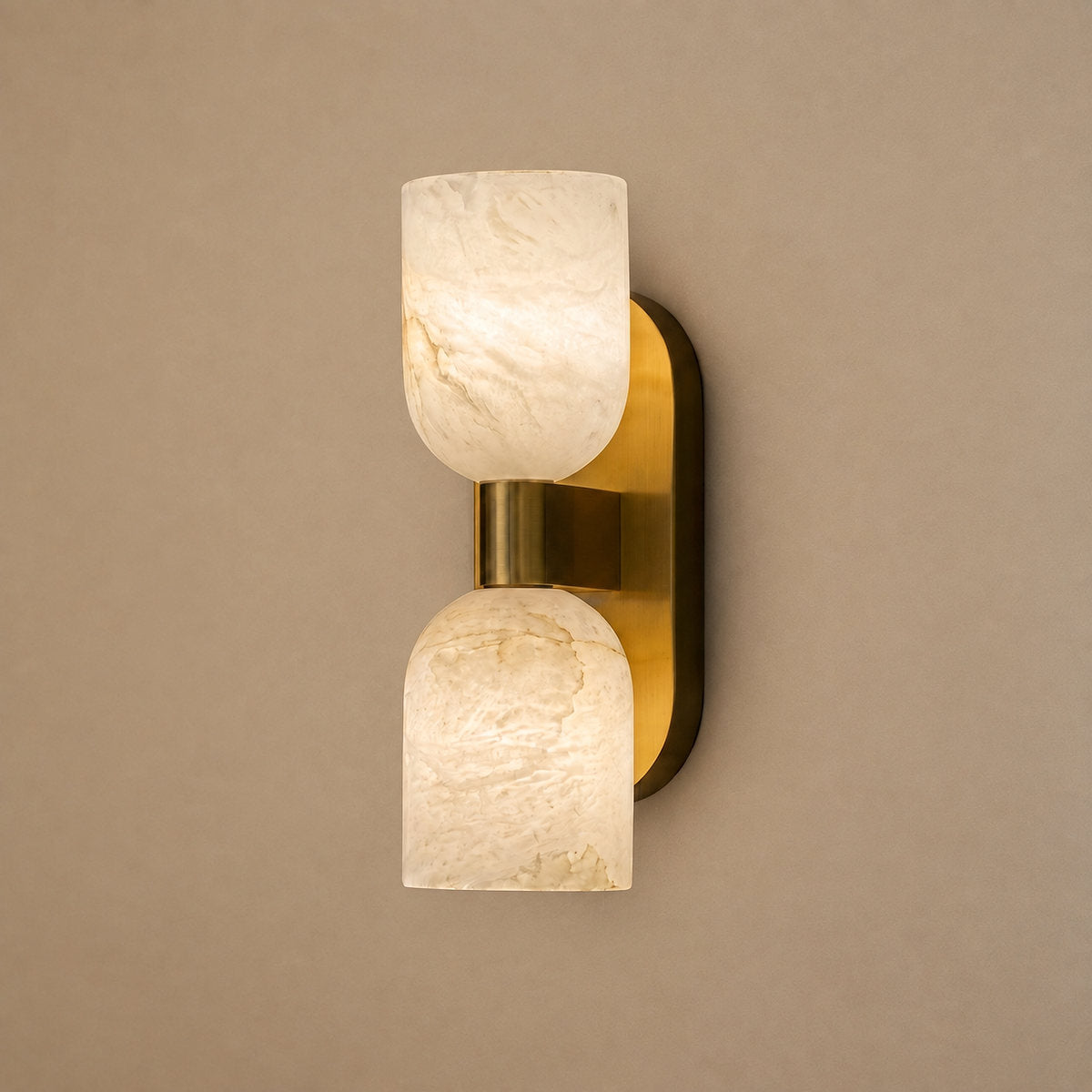Tricolordeer Symmetrical Dual Light Brass Wall Sconce