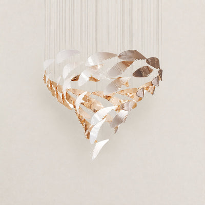 Tricolordeer Layered Glass Round LED Chandelier