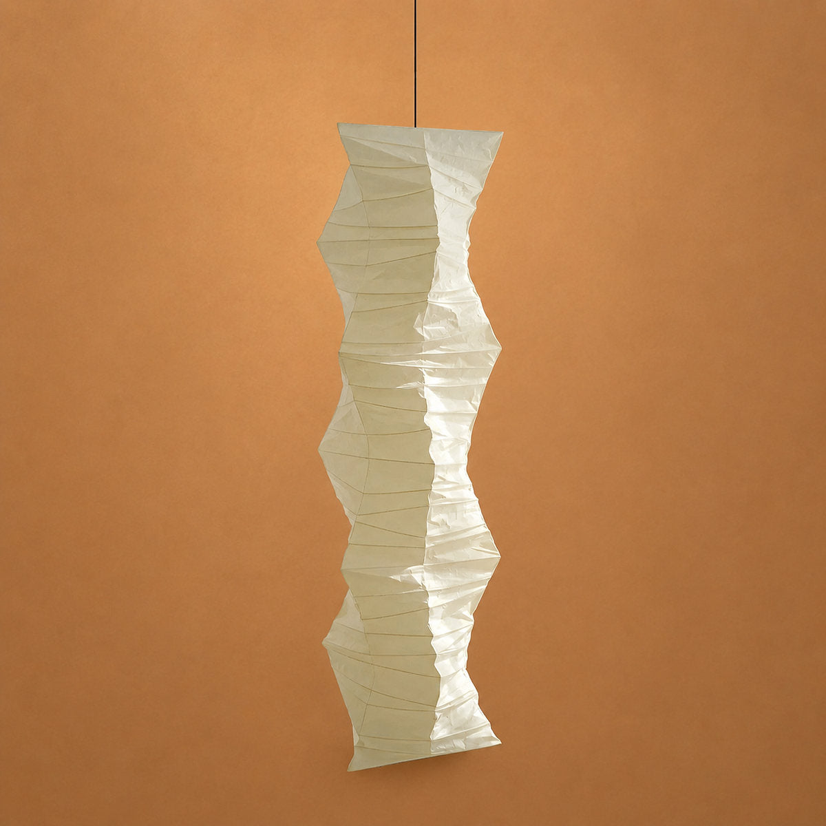 Pleated 33N Tall Column Pendant Light
