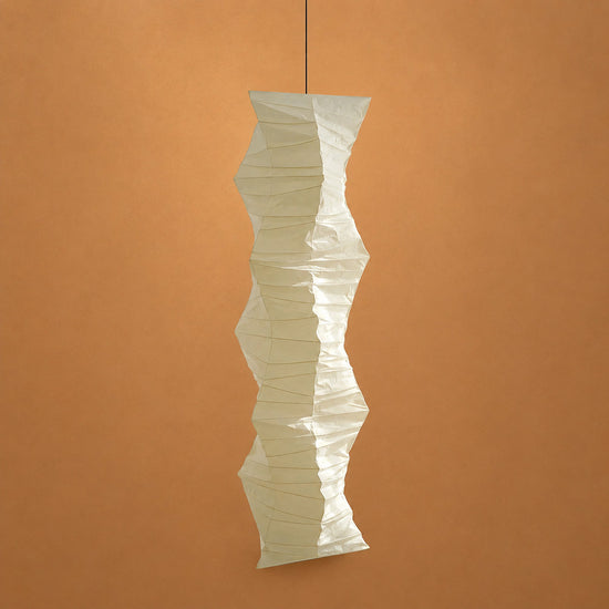 Pleated 33N Tall Column Pendant Light