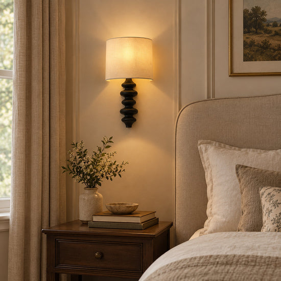 Fishbone Wall Lamp, L 11.8-Inch x W 6.3-Inch x H 20.9-Inch, Wood for Living Room