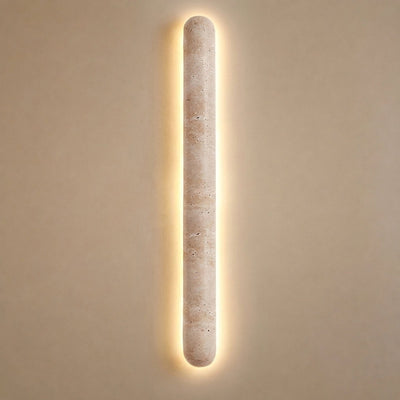 Liora Travertine Wall Lamp, 3.1-Inch x H 13.8~35.4-Inch, Yellow Travertine, Warm Light for Living Room & Dining Room