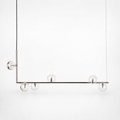 Geometric Linear Glass Sphere Chandelier